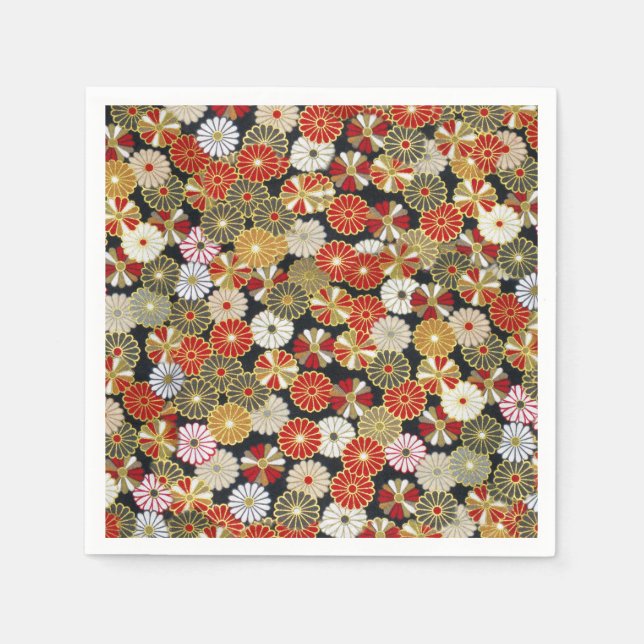 Falln Golden Chrysanthemums Napkin (Front)
