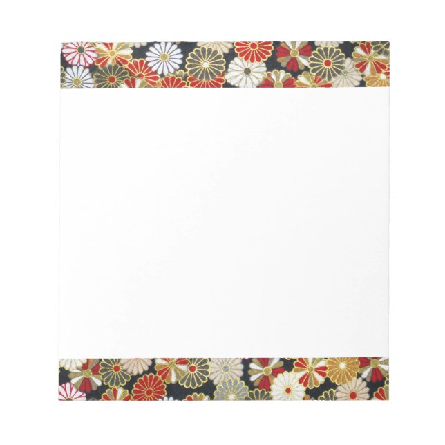 Falln Golden Chrysanthemums Notepad (Front)