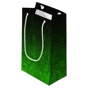 Falln Green & Black Glitter Gradient Small Gift Bag