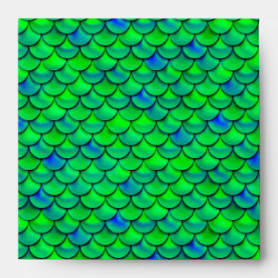Falln Green Blue Scales Envelopes