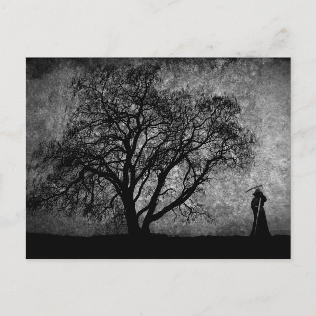 Falln Grim Reaper Original Art Boundaries Between Postcard (Front)