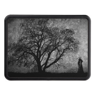 Falln Grim Reaper Original Art Boundaries Between Trailer Hitch Cover
