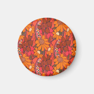 Falln Groovy Flowers Magnet