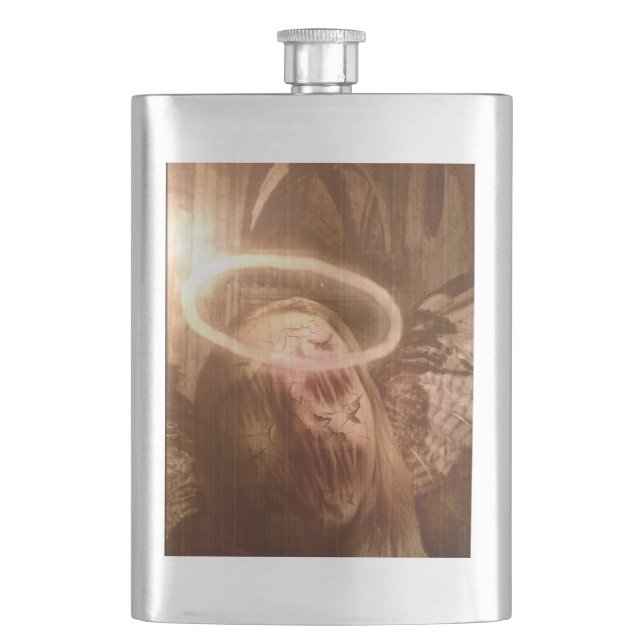 Falln Guardian Angel Hip Flask (Front)