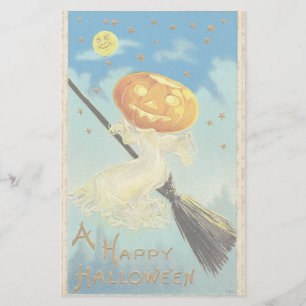 Falln Happy Halloween Pumpkin Witch Stationery