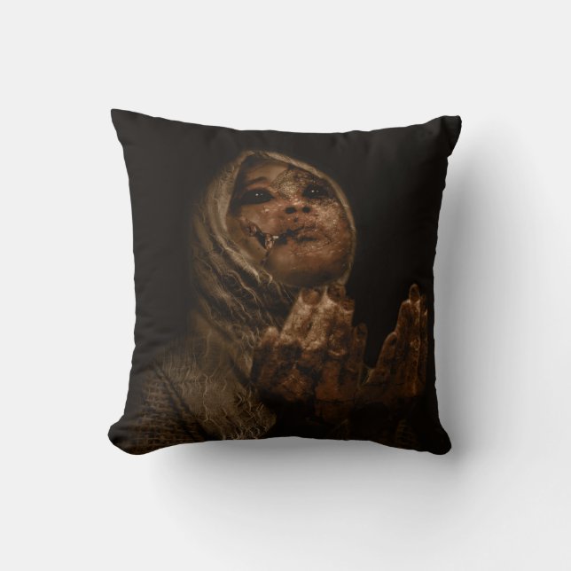 Falln Have Mercy Throw Pillow (Front)