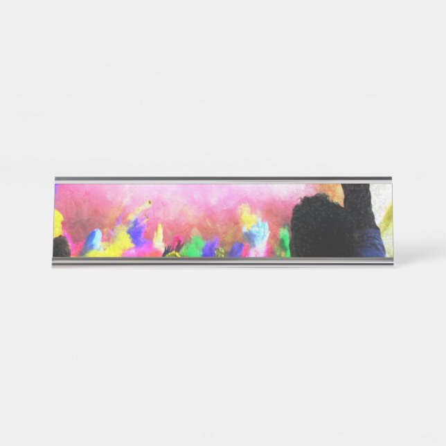 Falln Holi Colours Desk Name Plate (Front)