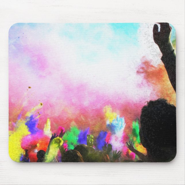 Falln Holi Colours Mouse Pad (Front)