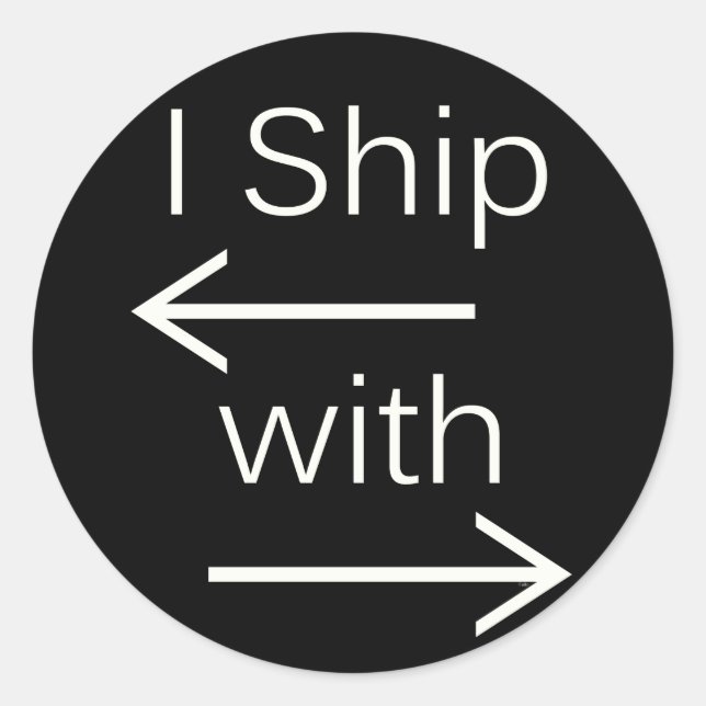 Falln I Ship It (You Choose Background Colour!) 2 Classic Round Sticker (Front)
