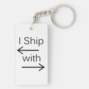 Falln I Ship It (You Choose Background Colour!) Keychain