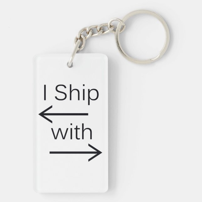 Falln I Ship It (You Choose Background Colour!) Keychain (Back)