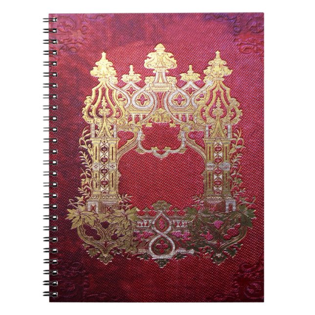 Falln Ink Stained Crimson Notebook (Front)