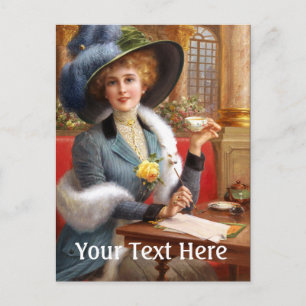 Falln Letters And Tea Postcard