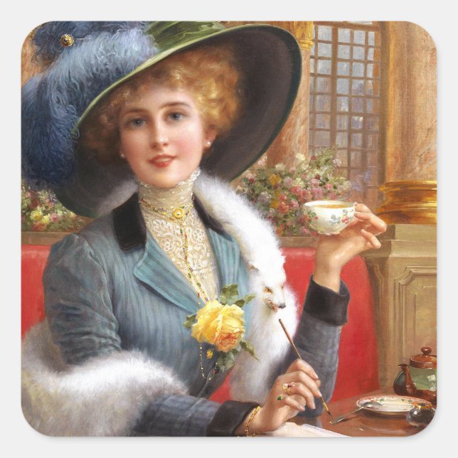 Falln Letters And Tea Square Sticker (Front)