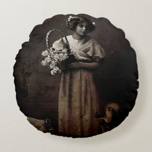 Falln Like Lambs To The Slaughter Round Pillow