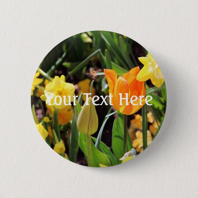 Falln Little Bee in Flight 2 Inch Round Button (Front)