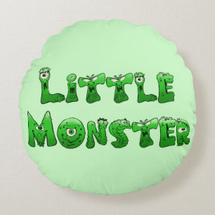 Falln Little Monster Round Pillow
