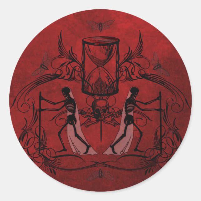 Falln Memento Mori Classic Round Sticker (Front)
