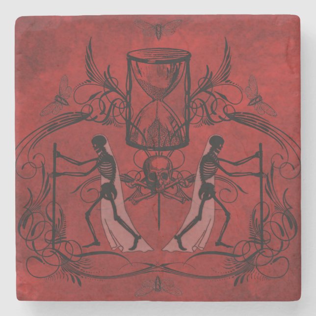Falln Memento Mori Stone Coaster (Front)