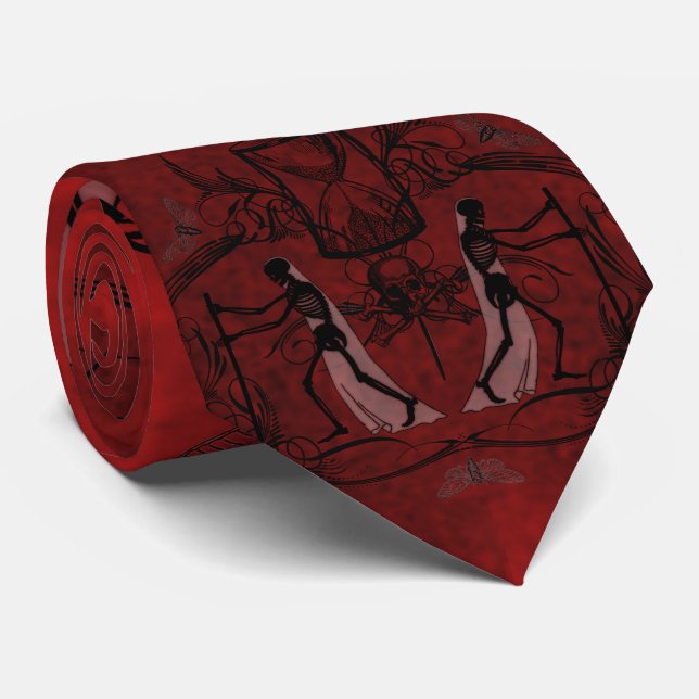 Falln Memento Mori Tie (Rolled)
