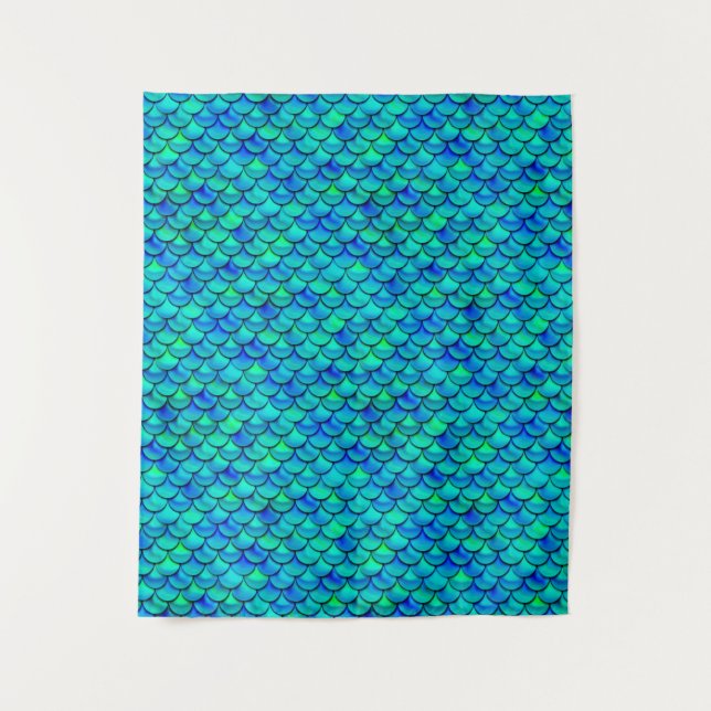 Falln Mermaid Scales Tapestry (Front)