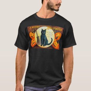 Falln Merry Halloween Cat T-Shirt