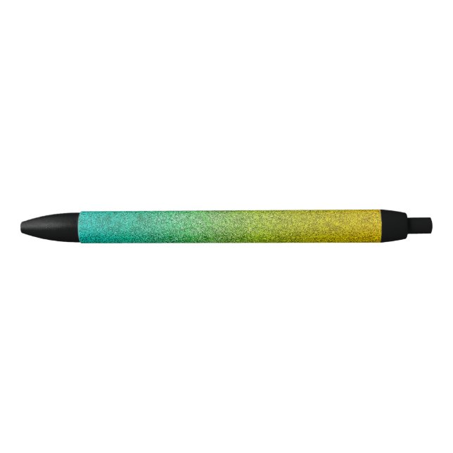 Falln Ocean Sunrise Glitter Gradient Black Ink Pen (Front)
