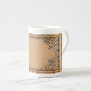 Falln Old Sepia Knotwork Paper Bone China Mug