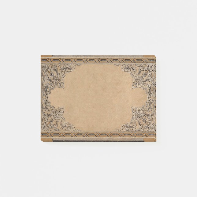 Falln Old Sepia Knotwork Paper Post-it Notes (Front)