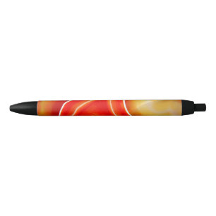 Falln Orange Agate Black Ink Pen