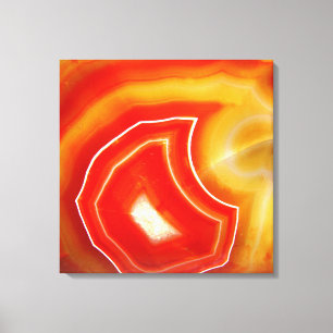 Falln Orange Agate Canvas Print