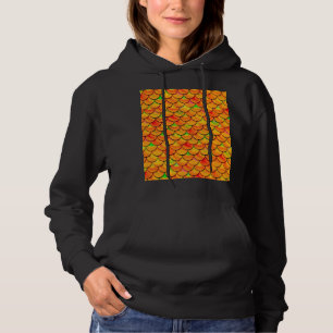 Falln Orange and Green Scales Hoodie