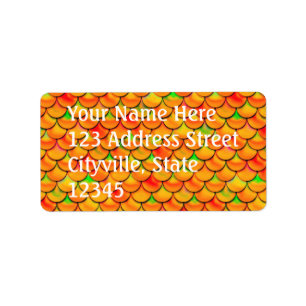 Falln Orange and Green Scales Label