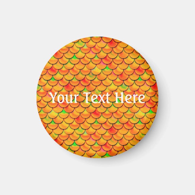 Falln Orange and Green Scales Magnet (Front)