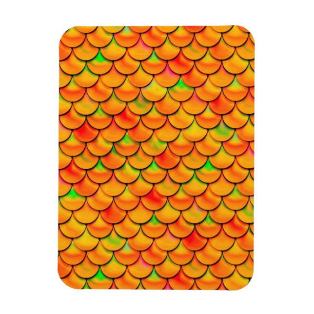 Falln Orange and Green Scales Magnet (Vertical)