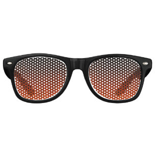 Falln Orange & Black Glitter Gradient Retro Sunglasses
