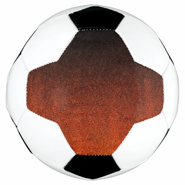 Falln Orange & Black Glitter Gradient Soccer Ball (Front)