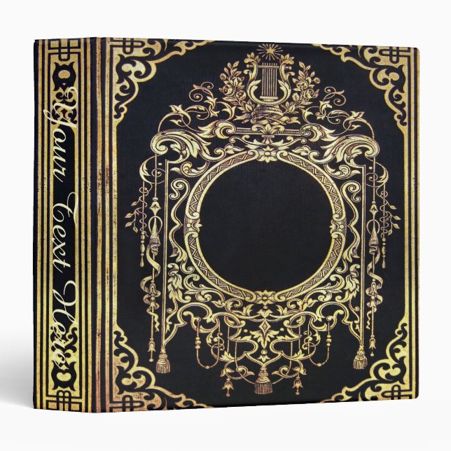 Falln Ornate Gold Frame Book (text) Binder (Front/Spine)