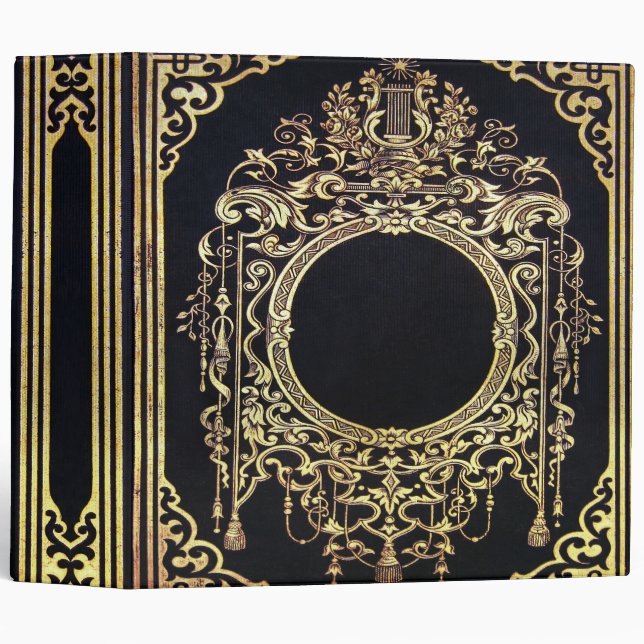 Falln Ornate Gold Frame (Perfect for a Monogram!) Binder (Front/Spine)