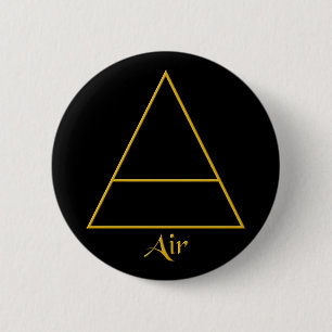 Falln Pagan Air Element Symbol 2 Inch Round Button