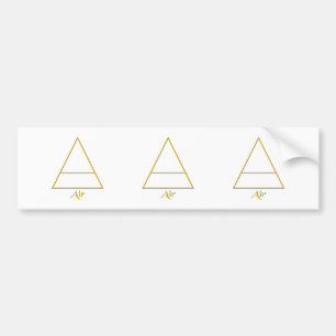 Falln Pagan Air Element Symbol Bumper Sticker