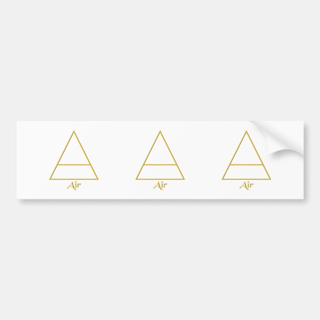 Falln Pagan Air Element Symbol Bumper Sticker (Front)