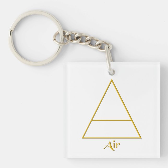 Falln Pagan Air Element Symbol Keychain (Front)