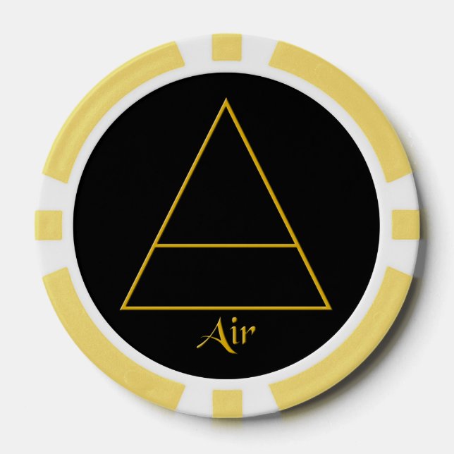 Falln Pagan Air Element Symbol Poker Chips (Front)