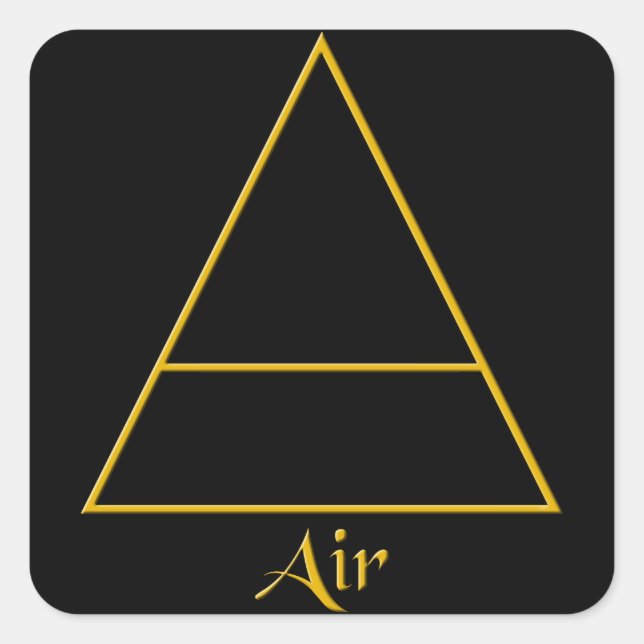 Falln Pagan Air Element Symbol Square Sticker (Front)