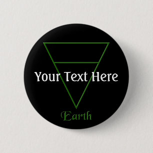 Falln Pagan Earth Element Symbol 2 Inch Round Button