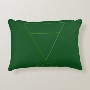Falln Pagan Earth Element Symbol Accent Pillow
