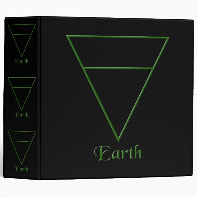 Falln Pagan Earth Element Symbol Binder (Front/Spine)