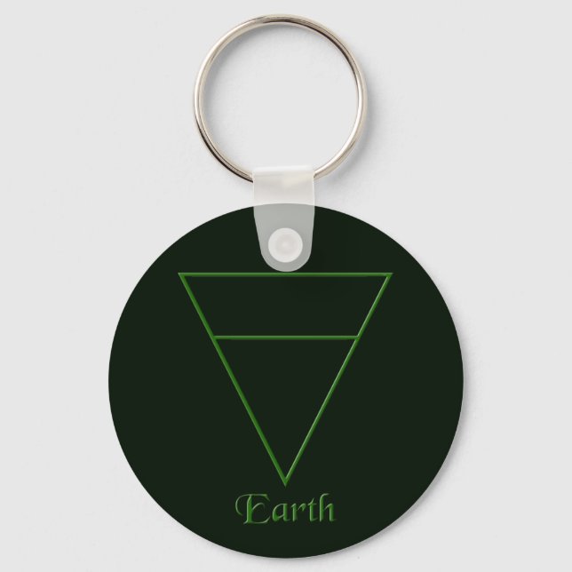Falln Pagan Earth Element Symbol Keychain (Front)