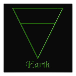 Falln Pagan Earth Element Symbol Photo Print